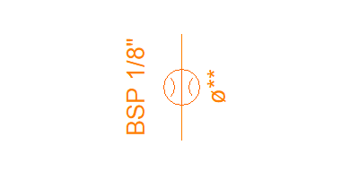 BSP 1/8" under BSP 1/4" plug